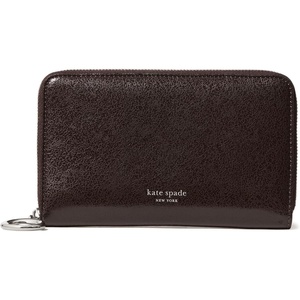 image:imagekate spade new york Halo Fine Grain Leather Medium Zip Around WalletHot Fudge