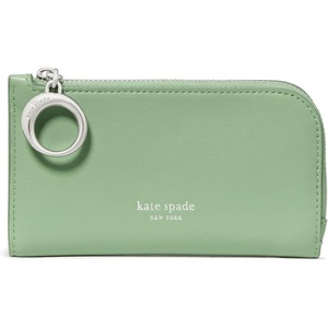 image:imagekate spade new york Halo Fine Grain Leather Small Slim Bifold WalletStudded Crisp Sage