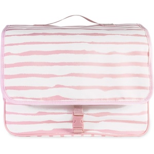 image:imagekate spade new york Hanging Toiletry Bag Goddess Stripe  85 x 1275 x 6 Travel Organizer with Gold Hook 2 Large Bottle Compartments Mesh amp Clear Pockets Nylon amp Mesh