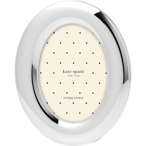 image:imagekate spade new york Home Decor Picture This 5X5 Puffed Frame Metal Material Spot Clean Holds 1 5X5 Photo Picture Frames Kids Room Decor Playroom Tabletop Decoration Design Silver 1 Piece5x7 Silver Frame