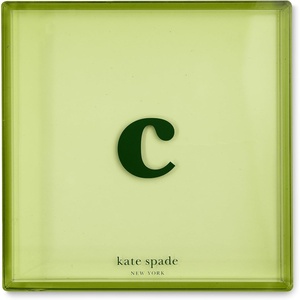 image:imagekate spade new york Initial Decorative Initial Tray Personalized Acrylic Vanity Letter Tray Just Mine TC