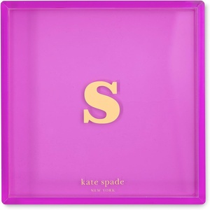image:imagekate spade new york Initial Decorative Initial Tray Personalized Acrylic Vanity Letter Tray Just Mine TS