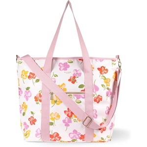 image:imagekate spade new york Large Capacity Insulated Cooler Tote Bag Soft Sided Portable Beach Cooler with Shoulder StrapSpring Pansies