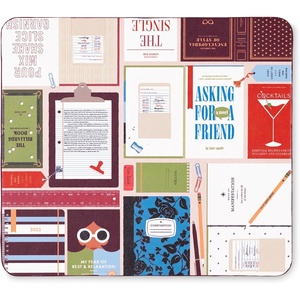 image:imagekate spade new york Leatherette Mouse Pad 9 x 8 Mouse Mat with NonSlip Back Cute Mouse Pad for Office Desk Book Club9 x 8