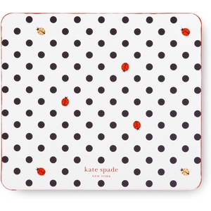 image:imagekate spade new york Leatherette Mouse Pad 9 x 8 Mouse Mat with NonSlip Back Cute Mouse Pad for Office Desk Ladybug Dot