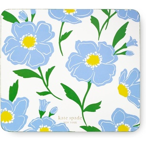 image:imagekate spade new york Leatherette Mouse Pad 9 x 8 Mouse Mat with NonSlip Back Cute Mouse Pad for Office Desk Sunshine Floral