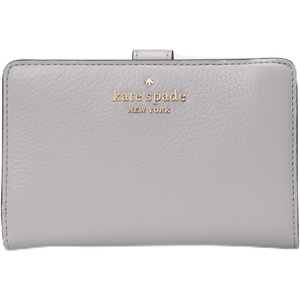 image:imagekate spade new york Leila Pebbled Leather Medium Compact Bifold WalletMountain Grey