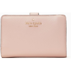 image:imagekate spade new york Leila Pebbled Leather Medium Compact Bifold WalletRose Smoke