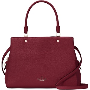 image:imagekate spade new york Leila Pebbled Leather Medium Triple Compartment SatchelBlackberry Preserves