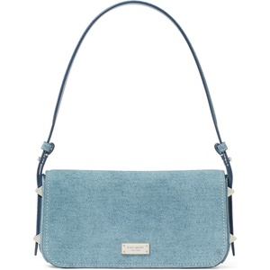 image:imagekate spade new york Liv Denim Suede Small East West ShoulderBlue Suede Denim