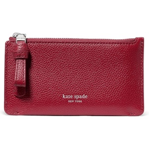 image:imagekate spade new york Loop Pebbled Leather Ew Zip Card CaseRed Jam