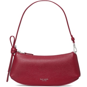 image:imagekate spade new york Loop Pebbled Leather PochetteRed Jam