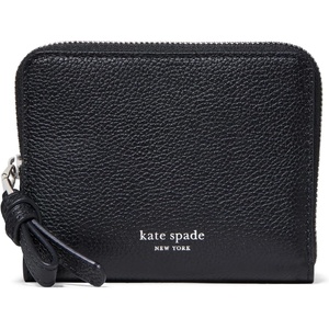image:imagekate spade new york Loop Pebbled Leather Small Zip Around WalletBlack