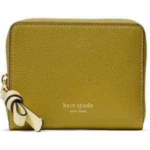 image:imagekate spade new york Loop Pebbled Leather Small Zip Around WalletColorblocked Laurel Leaf