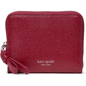 image:imagekate spade new york Loop Pebbled Leather Small Zip Around WalletRed Jam