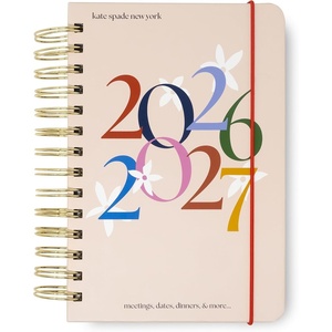 image:imagekate spade new york Medium Planner 8 x 675 Spiral Bound Agenda with Monthly amp Weekly Layouts Goal Tracker Vacation Planner Stickers Tabs Elastic Closure amp Pocket August 2026December 2027 Flora Date