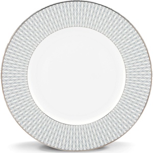 image:imagekate spade new york Mercer Drive Accent Plate Porcelain Pink and WhiteDinner Plate