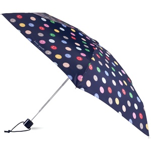 image:imagekate spade new york Mini Travel Umbrella with Storage Sleeve Compact for Backpack or CarSpade Smiley