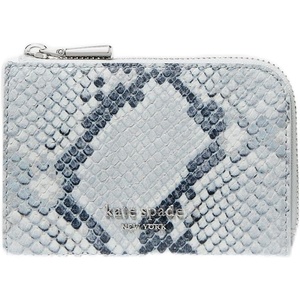 image:imagekate spade new york Mini Zip Card Case Banana Printed Leather Mini Zip Card CaseSnake Embossed Pale Sapphirine