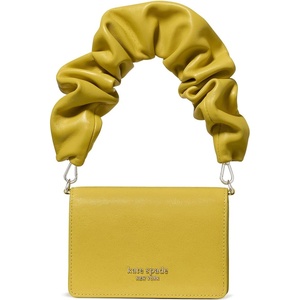 image:imagekate spade new york Natasha Crinkle Patent Leather Card Case CrossbodyLime Slice With Scrunch Strap