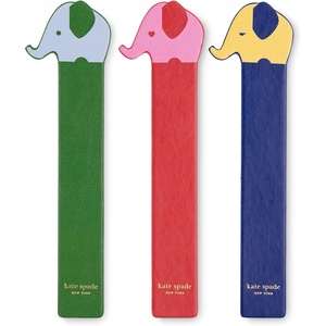 image:imagekate spade new york Novelty Bookmark Set of 3 Cute Leatherette Book Markers Elephants