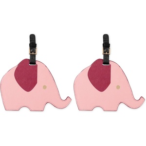 image:imagekate spade new york Round Red Vegan Leather Luggage Tag for Women Durable Suitcase ID Tag Elephant425 x 575 inches Pack of 2