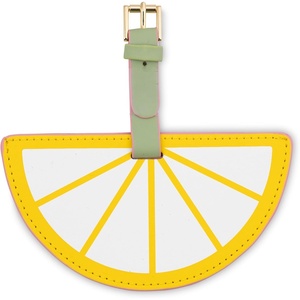 image:imagekate spade new york Round Yellow Vegan Leather Luggage Tag for Women Durable Suitcase ID Tag Lemon475 inches x 25 inches x 25 inches