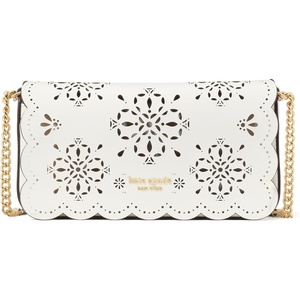 image:imagekate spade new york Serena Saffiano Leather Flap Chain WalletPerforated True White