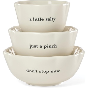 image:imagekate spade new york Serveware What A Treat Stacking Bowl Set Of 3 Porcelain Material Dishwasher And Microwave Safe 6 10 amp 12oz Serving Bowls Soup Bowls Salad Bowl White 3 Piece