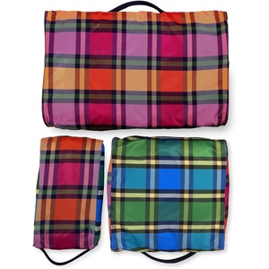 image:imagekate spade new york Set of 3 Packing Cubes for Suitcase Travel Organizers Small Medium Large with Handles Goddess StripeGrand Plaid Duo