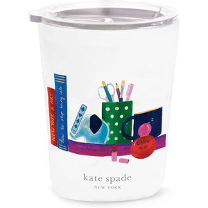 image:imagekate spade new york Small Insulated Stainless Steel Tumbler 12 Ounce Double Wall Travel Coffee Cup with Lid Charmed Library