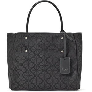 image:imagekate spade new york Spade Flower Jacquard Spade Flower Jacquard Medium Everything Tote Black Multi