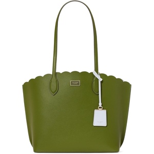 image:imagekate spade new york Suite Crossgrain Leather Large Open Tote BagScalloped Jungle Vine