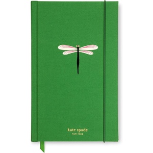 image:imagekate spade new york Take Note Large Notebook Journal Green Cloth Hardcover Journal Diary Includes 168 Lined Pages Dragonfly FlightDragonfly Flight