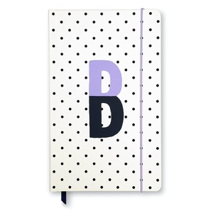 image:imagekate spade new york Take Note Large Polka Dot Leatherette Initial Notebook Bound Journal Includes 168 Lined Pages and Bookmark B Purple