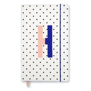 image:imagekate spade new york Take Note Large Polka Dot Leatherette Initial Notebook Bound Journal Includes 168 Lined Pages and Bookmark H Blue