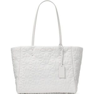 image:imagekate spade new york Tilly Quilted Fabric Medium ToteWhite Dove