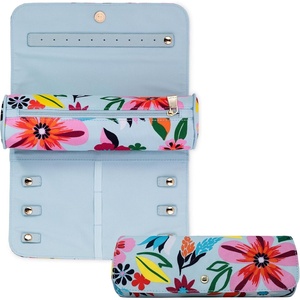 image:imagekate spade new york Travel Jewelry Case Organizer Fabric Jewelry Box for Women Cute Jewelry Organizer Holds Necklaces Rings Bracelets Small Jewelry Roll Safari FloralSafari Floral