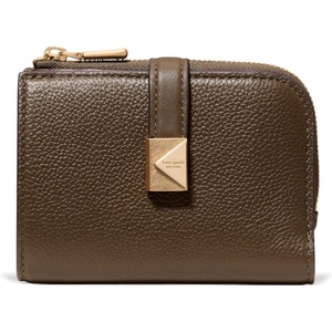 image:imagekate spade new york Tribeca Pebbled Leather Small Compact WalletBurnt Sage