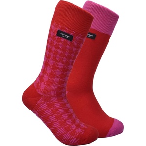 image:imagekate spade new york Womens 2pack Houndstooth Boot Sock Soft amp ComfortableRed