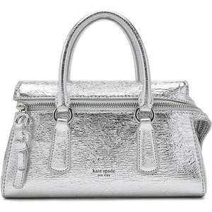 image:imagekate spade new york Womens Bond Smooth Leather Mini BagCrinkle Metallic Silver