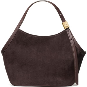 image:imagekate spade new york Womens Deco Fine Grain Leather Small Tulip ToteHot Fudge Suede