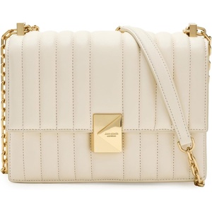 image:imagekate spade new york Womens Deco Leather Flap Chain CrossbodyQuilted Cashew Milk