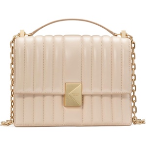image:imagekate spade new york Womens Deco Leather Flap Chain CrossbodyQuilted Milk Glass