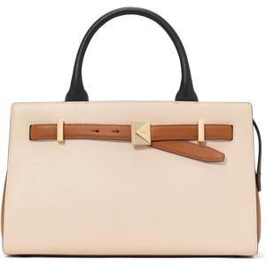image:imagekate spade new york Womens Deco Pebbled Leather Medium SatchelMilk Glass Multi