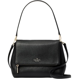 image:imagekate spade new york Womens Leila Pebbled Leather Medium Flap Shoulder BagBlack