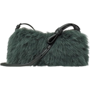 image:imagekate spade new york Womens Loop Pebbled Leather CrossbodyShearling Deep Evergreen