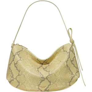 image:imagekate spade new york Womens Loop Pebbled Leather Large Shoulder BagSnake Embossed Pale Citron