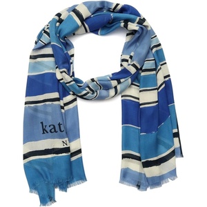 image:imagekate spade new york Womens Ocean Stripe Viscose Oblong Scarf Stylish amp Lightweight Fashion AccessoryBlue Multi