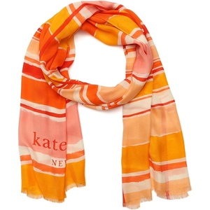image:imagekate spade new york Womens Ocean Stripe Viscose Oblong Scarf Stylish amp Lightweight Fashion AccessoryPink Multi